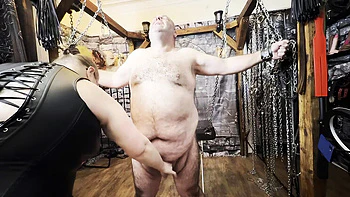 Part 2 Domina Satana Fire Play - Hairy Mature BBW BDSM Femdom Dungeon