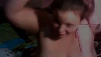 Busty Amateur BBW Plays with Tits on Webcam