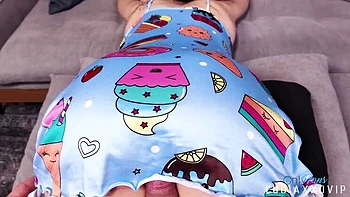 Stepdad Teaches Innocent Stepdaughter How To Orgasm - First Time Fingering Close Up