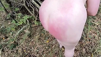 Bouncy Tits Outdoor BDSM: Public Nudity & Spanking Punishment Session