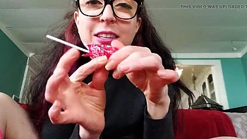Nerdy Faery Loves Lollipops In Her Tight Asshole - Sweet Food Insertion Fetish