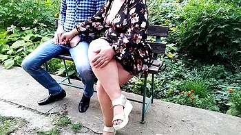 Step Mom Helps Me Pee Outside - I Love Looking at Her Saggy Tits