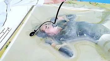Frogtied In Transparent Vacbed