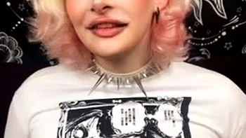 Teagan Tgirl Anal Masturbation With Dildo In Fishnet