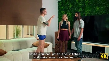 Daddy Fucks Blonde With Perfect Natural Tits And Ass - Cheating Girlfriend HD