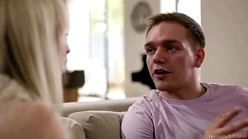 Hot Blonde Teen Gets Facial - Boyfriend Cums on Her Face and Mouth