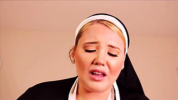 Big Natural Tits Nun Annabelle Rogers Solo Fingering & Dildo Masturbation Orgasm