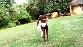 Gorgeous Black Girlfriend Anal Stretched