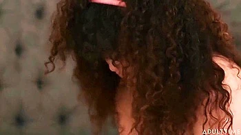 Curly-haired Slut With Natural Boobs Cant Get Enough Of Stepdads Cock With Pixie Smalls