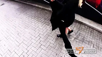 Czech public agent video with lustful Harleen Van Hynten from Wolf Wagner Com