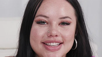 Curvy Coed's First Bbg Threesome Featuring Madalina Moon With Brian Omally And Gi Joey