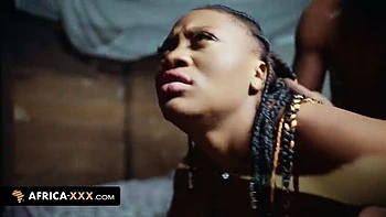 Big Tits Ebony Woman Shows Gratitude With Blowjob and Doggy Style