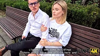 Blonde Stranger Fucks Couple Hot POV Cuckold Action