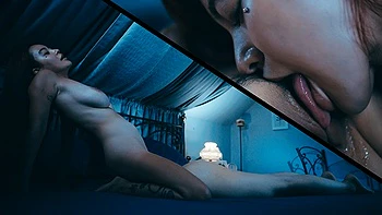 Rae Lil Black's scissoring in lesbian dirt by Vored