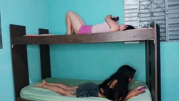 Big Booty Latina Teen Threesome - Best Friend Betrayal in Bunk Bed Fuck