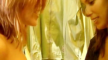 Gorgeous German Brunettes Sharing Dick In The Changing Cabin