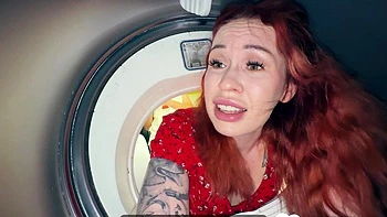 Redhead Stepmom Sucks My Thick Cock in Washer