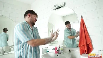 FMM hardcore sex with a big-boobed brunette Luna Blackx