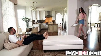 Olivia Madison's Sexy Footjob Threesome