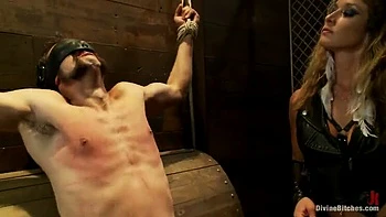 Chastity CBT Femdom 3: Blonde Mistresses Bondage & Pegging