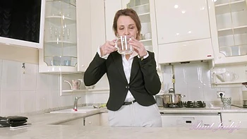 Hairy Brunette Milf Masturbates Naked