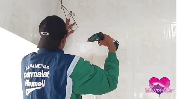 0% pussy - Interracial Hardcore Anal sex with Gardener