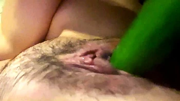 Fat Pussy Fucked with Cucumber