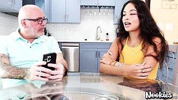 Latina milf fucked doggy by step-dad