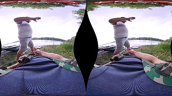 Morenaza follada al aire libre: mamada, vaquera