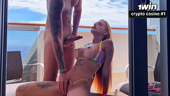 Blonde Babe Deepthroats Big Tits and Ass