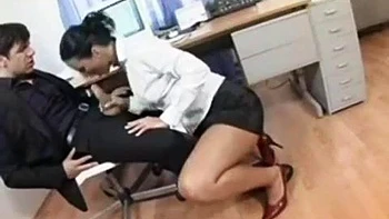 Eastern Euro Secretaries Ride and Suck with Simone Peach