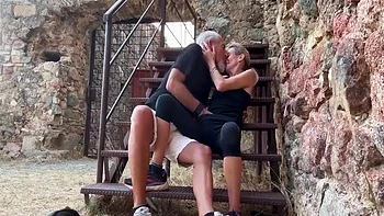 Blonde Amateur Gets Public Deepthroat & Creampie Quick