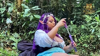 Huge Tits Latina Elf Fucks Outdoor Squirting Ass