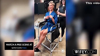 Blonde Hotwife Fucked Cowgirl While Hubby Watches