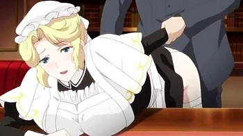 Dienstmädchen lutscht großen Schwanz und Titten