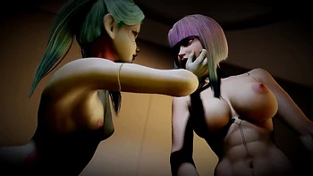 Rebecca und Lucy ficken im POV-Dreier - Cyberpunk