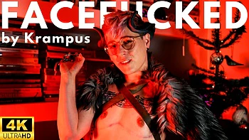 Krampus te baisant la gueule avec sa grosse bite démoniaque et son clito