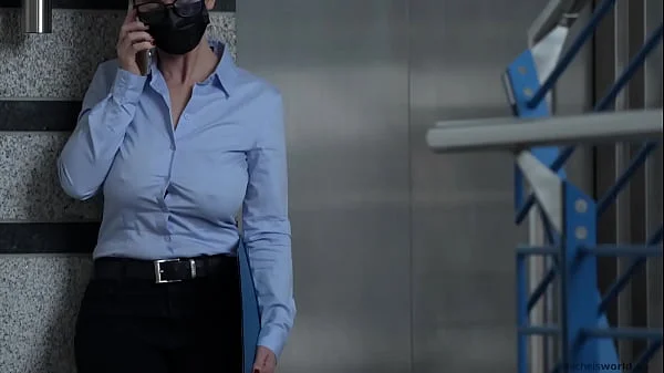 business - slave wife - braless and downblouse in public