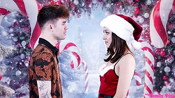 Foda natalina com as cheerleaders gostosas Kait e Megan Marx