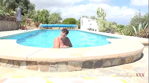 AuntJudysXXX - Your Busty Stepmom Devon catches you watching her skinny dipping (POV)