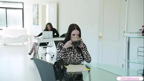 Busty boss anal fucked by hot secretary