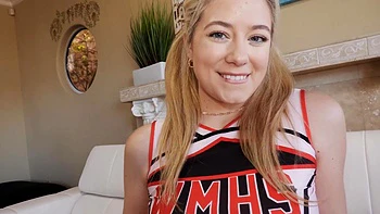 River Lynn's huge ass cheerleader pussy fucked in uniform