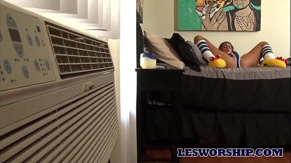 Blonde Lesbian Seduces Her Busty Landlord