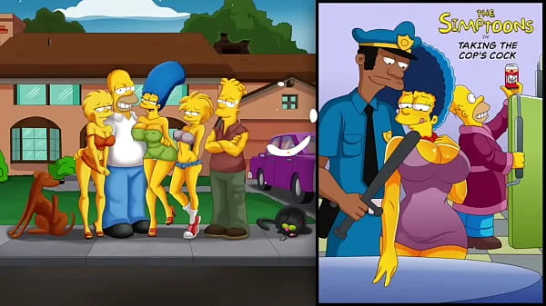 Taking the cop's cock - The Simptoons