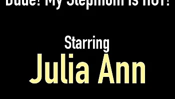 Julia Ann's big tits blowjob and cumshot
