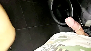 Pissing Brunette Teen Fucked at Club WC