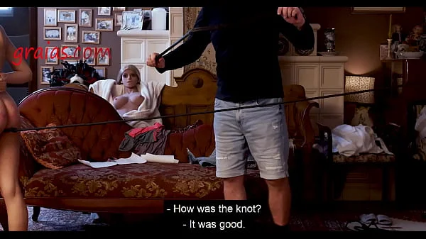 Fresh Girl is Commanded to Walk Through Rope