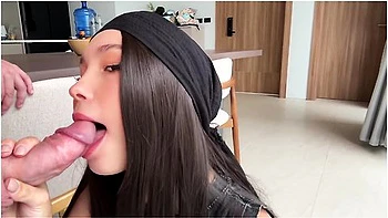 Felt Her Korean Pussy So Deep I Tongued Her Uterus