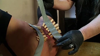 German BDSM Anal Squirt with Big Tits Domme