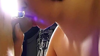 Busty Brunette Blows Hard at First Casting